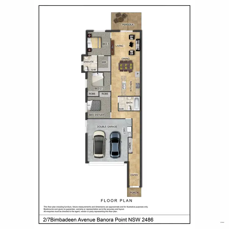 Floorplan of Homely semi-detached listing, 2/7 Bimbadeen Avenue, Banora Point NSW 2486