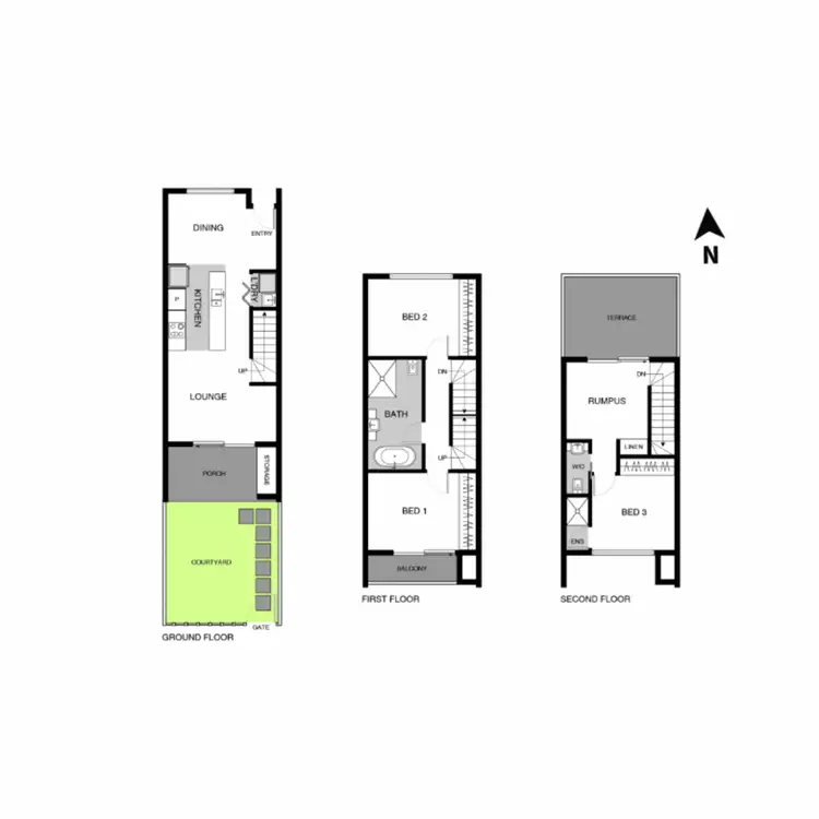 Floorplan of Homely townhouse listing, 15/64 Goodwin Street, Lyneham ACT 2602