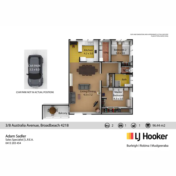 Floorplan of Homely unit listing, 3/6-8 Australia Avenue, Broadbeach QLD 4218