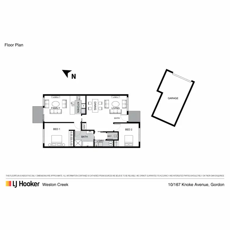 Floorplan of Homely townhouse listing, 10/167 Knoke Avenue, Gordon ACT 2906