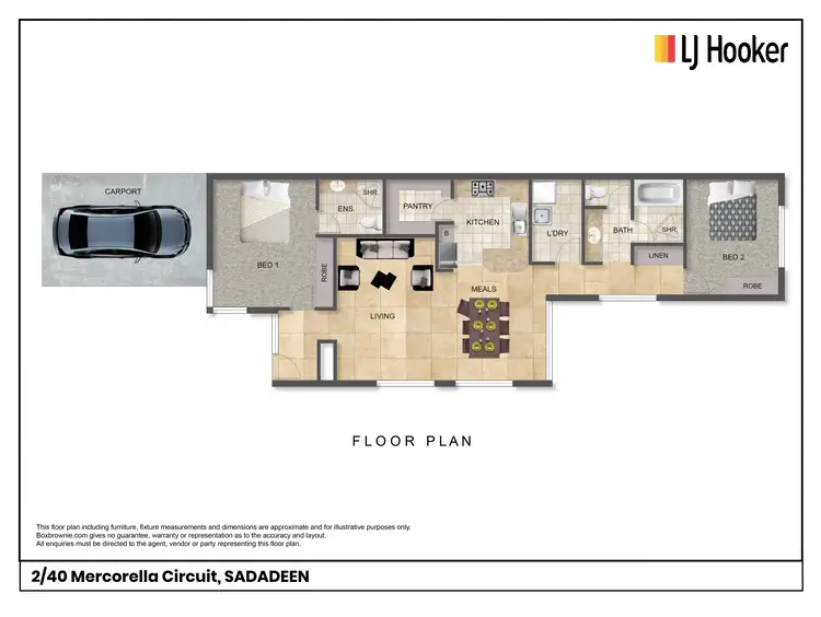 Floorplan of Homely unit listing, 2/40 Mercorella Circuit, Sadadeen NT 870