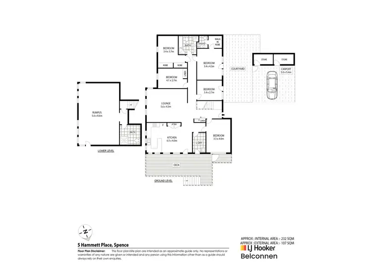 Floorplan of Homely house listing, 5 Hammett Place, Spence ACT 2615
