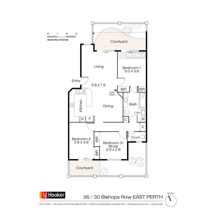 Floorplan of Homely apartment listing, 36/30 Bishops Row, East Perth WA 6004