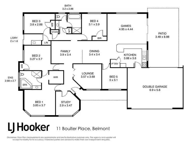 Floorplan of Homely house listing, 11 Boulter Place, Belmont WA 6104