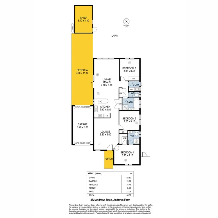 Floorplan of Homely house listing, 482 Andrews Road, Andrews Farm SA 5114