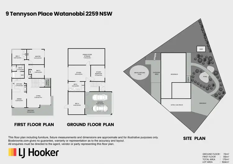 Floorplan of Homely house listing, 9 Tennyson Place, Watanobbi NSW 2259