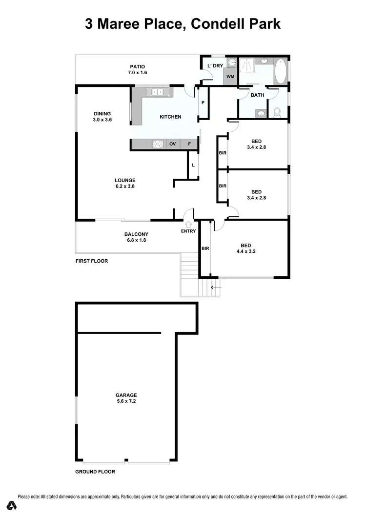 Floorplan of Homely house listing, 3 Maree Place, Condell Park NSW 2200