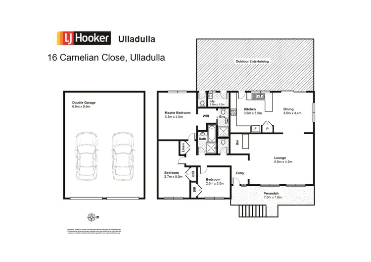 Floorplan of Homely house listing, 16 Carnelian Close, Ulladulla NSW 2539
