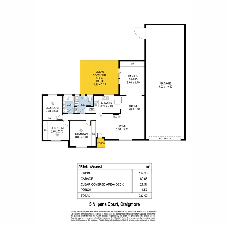 Floorplan of Homely house listing, 5 Nilpena Court, Craigmore SA 5114