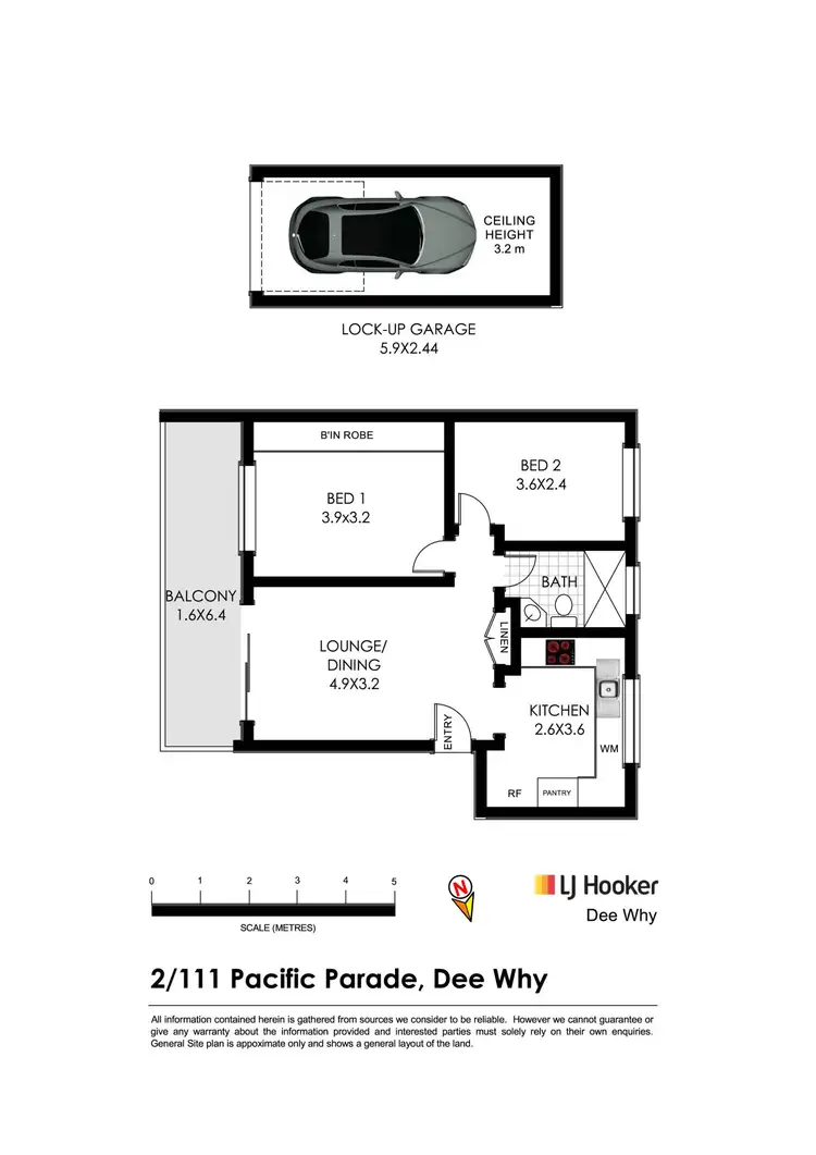 Floorplan of Homely unit listing, 2/111 Pacific Parade, Dee Why NSW 2099