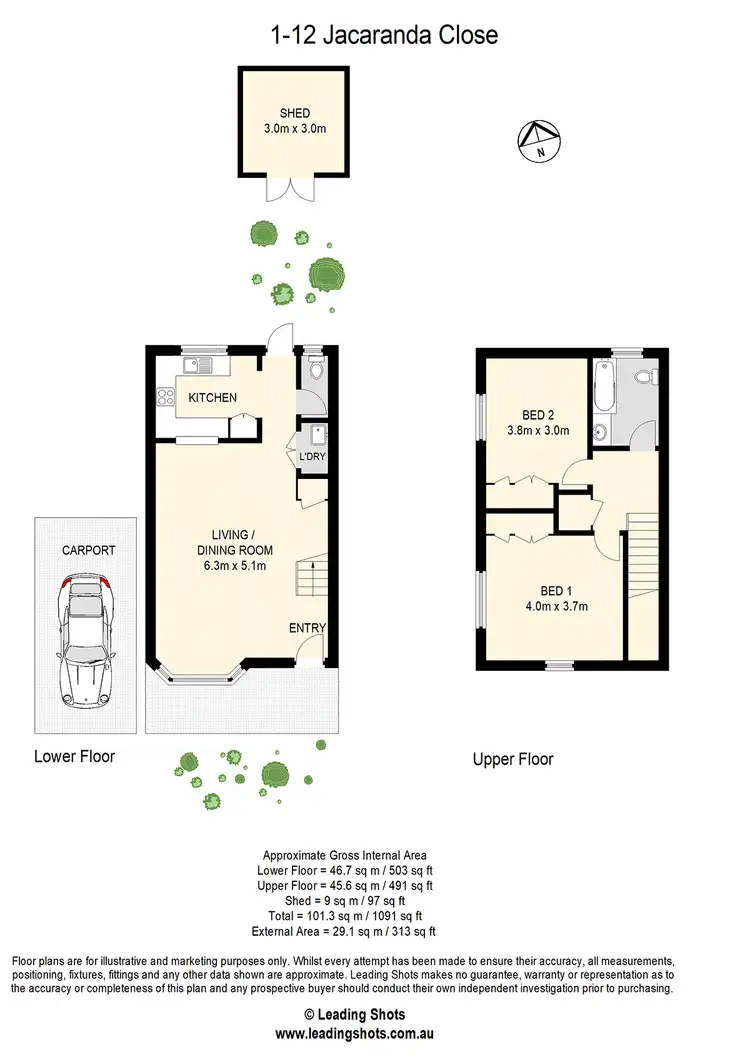 Floorplan of Homely townhouse listing, 1/12 Jacaranda Close, Fitzgibbon QLD 4018