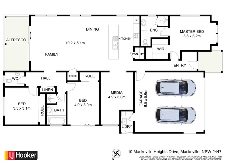 Floorplan of Homely house listing, 10 Macksville Heights Drive, Macksville NSW 2447