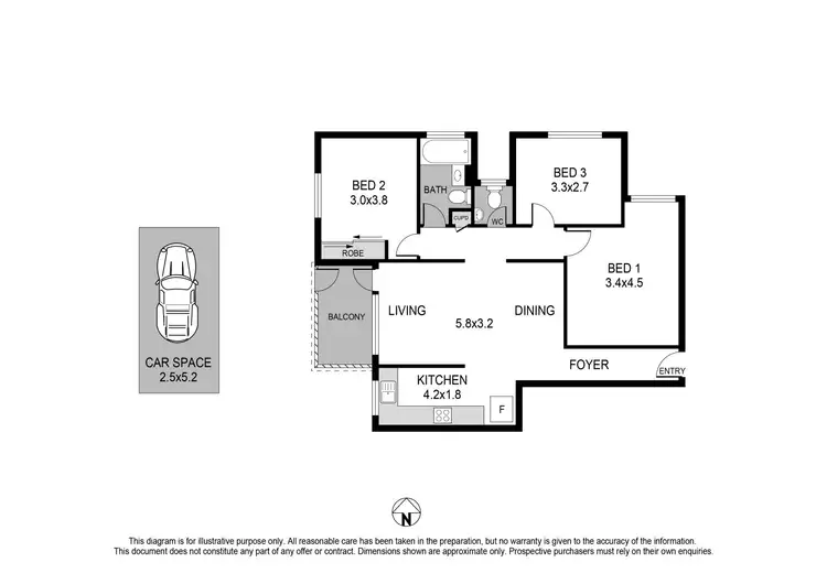 Floorplan of Homely apartment listing, 3/19 Mascot Drive, Eastlakes NSW 2018