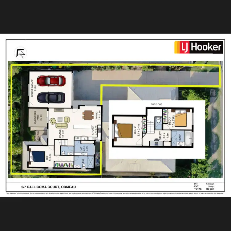 Floorplan of Homely semi-detached listing, 2/7 Callicoma Court, Ormeau QLD 4208
