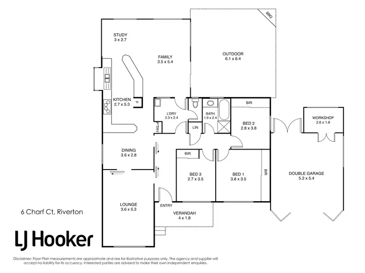 Floorplan of Homely house listing, 6 Charf Court, Riverton WA 6148