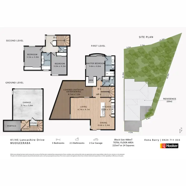 Floorplan of Homely semi-detached listing, 41/45 Lancashire Drive, Mudgeeraba QLD 4213