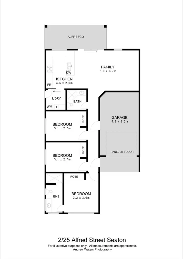 Floorplan of Homely house listing, 1/25 Alfred Avenue, Seaton SA 5023