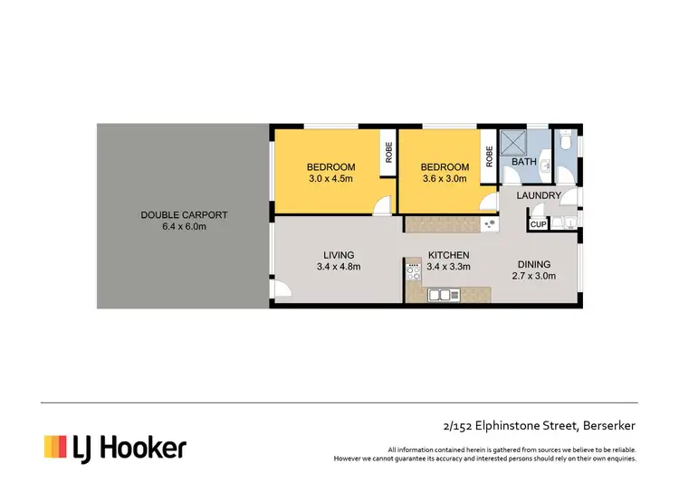 Floorplan of Homely unit listing, 2/152 Elphinstone Street, Berserker QLD 4701