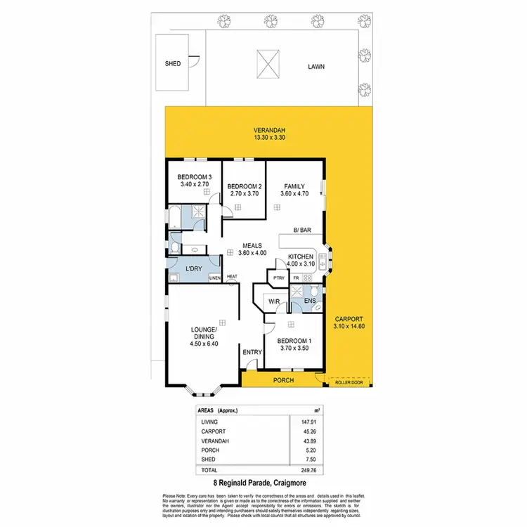 Floorplan of Homely house listing, 8 Reginald Parade, Craigmore SA 5114