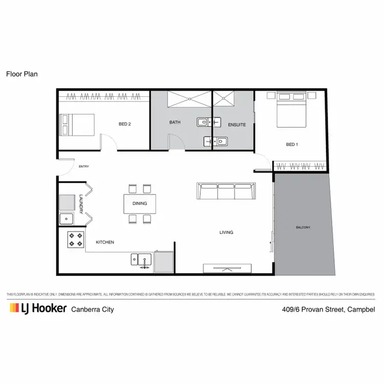 Floorplan of Homely apartment listing, 409/6 Provan Street, Campbell ACT 2612