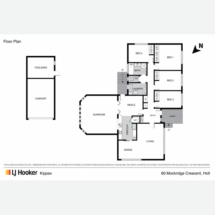 Floorplan of Homely house listing, 60 Mockridge Crescent, Holt ACT 2615