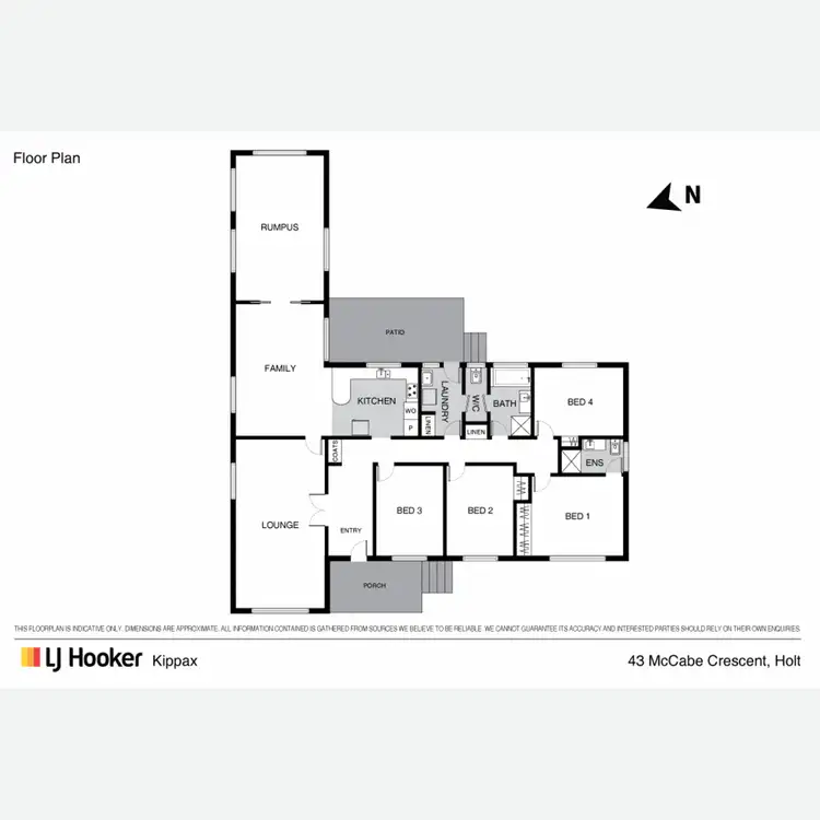 Floorplan of Homely house listing, 43 McCabe Crescent, Holt ACT 2615