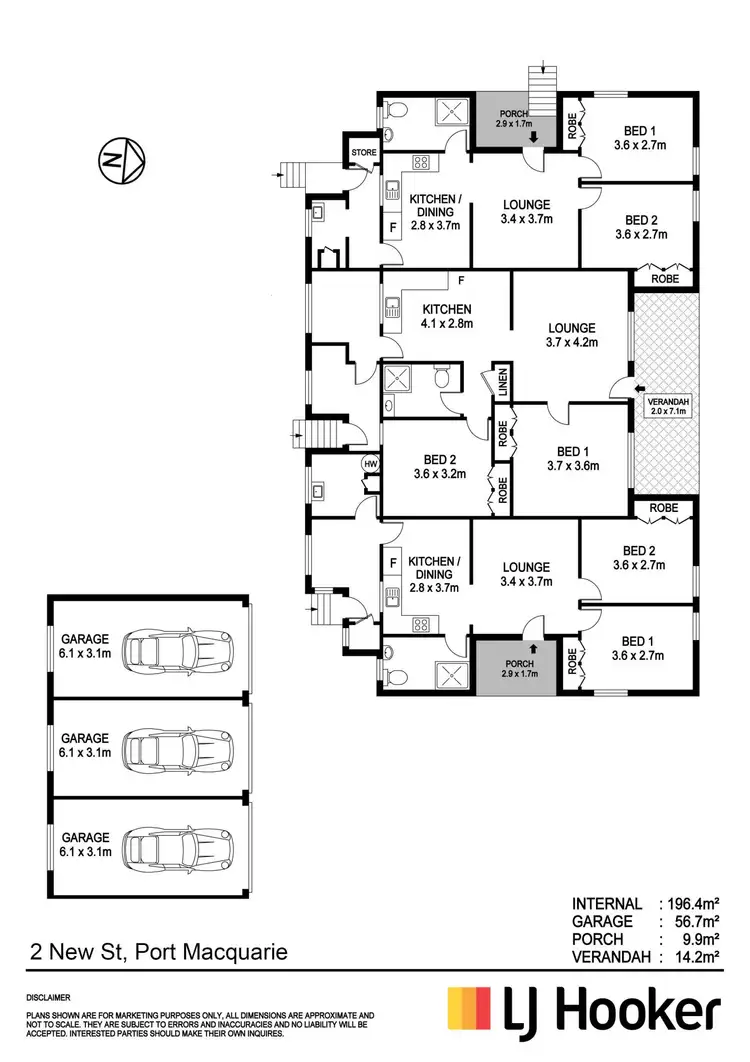 Floorplan of Homely block of units listing, 2 New Street, Port Macquarie NSW 2444