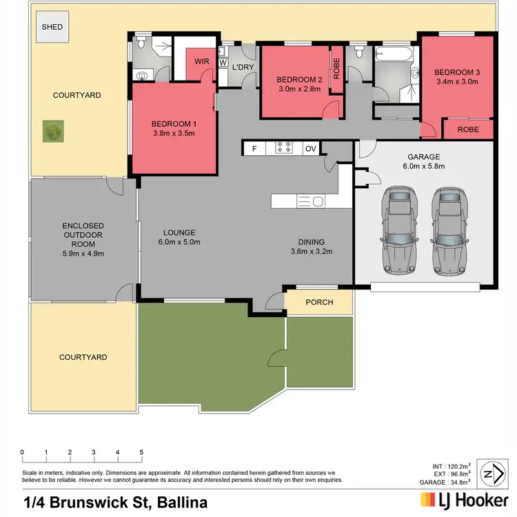 Floorplan of Homely villa listing, 1/4 Brunswick Street, Ballina NSW 2478