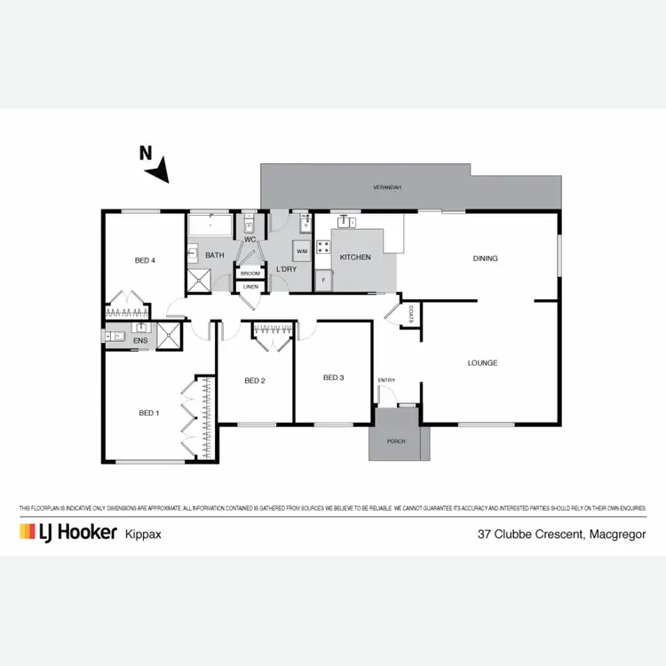 Floorplan of Homely house listing, 37 Clubbe Crescent, Macgregor ACT 2615