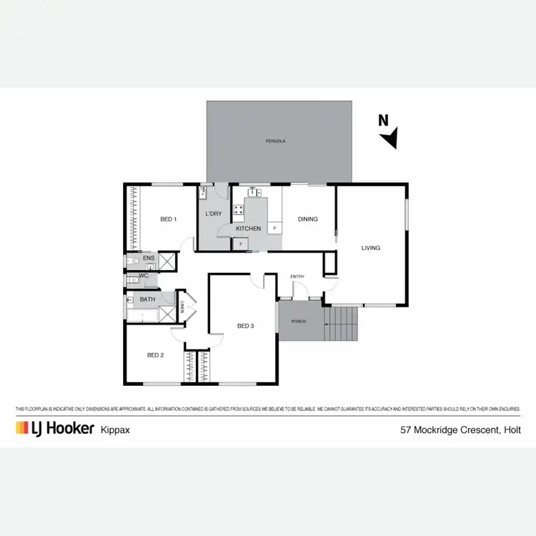 Floorplan of Homely house listing, 57 Mockridge Crescent, Holt ACT 2615