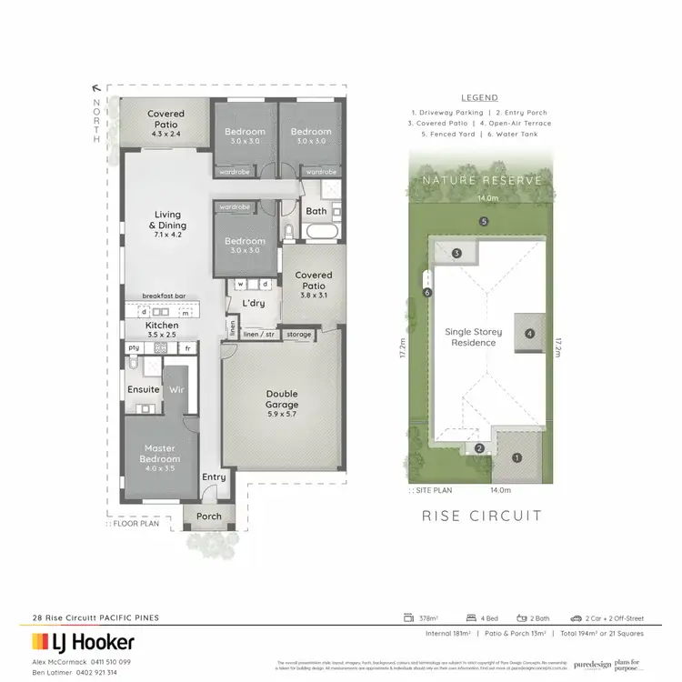 Floorplan of Homely house listing, 28 Rise Circuit, Pacific Pines QLD 4211