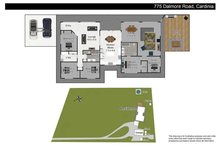 Floorplan of Homely house listing, 775 Dalmore Road, Cardinia VIC 3978