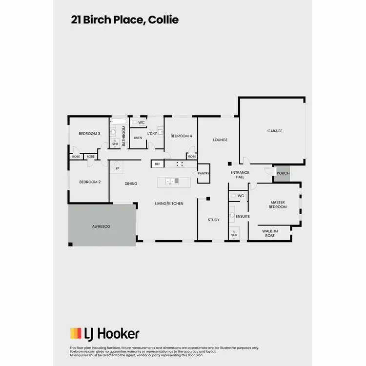 Floorplan of Homely house listing, 21 Birch Place, Collie WA 6225