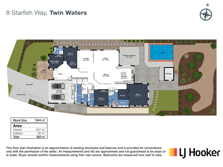 Floorplan of Homely house listing, 8 Starfish Way, Twin Waters QLD 4564