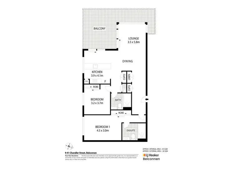 Floorplan of Homely apartment listing, 9/41 Chandler Street, Belconnen ACT 2617