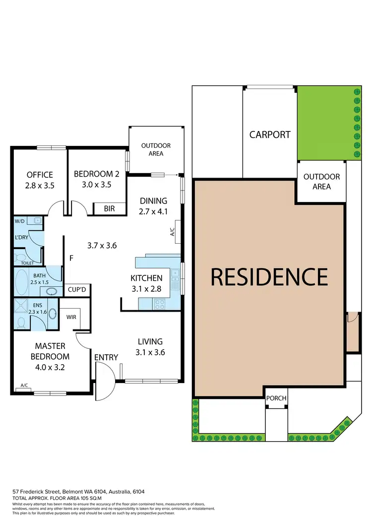 Floorplan of Homely villa listing, 52/57 Frederick Street, Belmont WA 6104