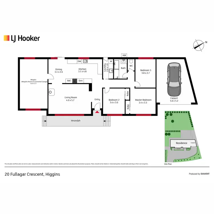 Floorplan of Homely house listing, 20 Fullagar Crescent, Higgins ACT 2615