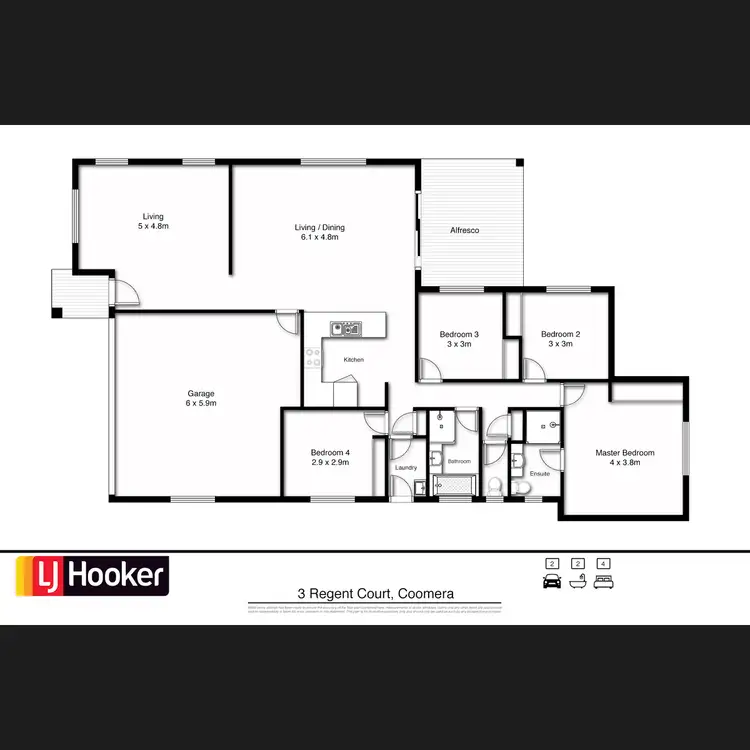 Floorplan of Homely house listing, 3 Regent Court, Coomera QLD 4209