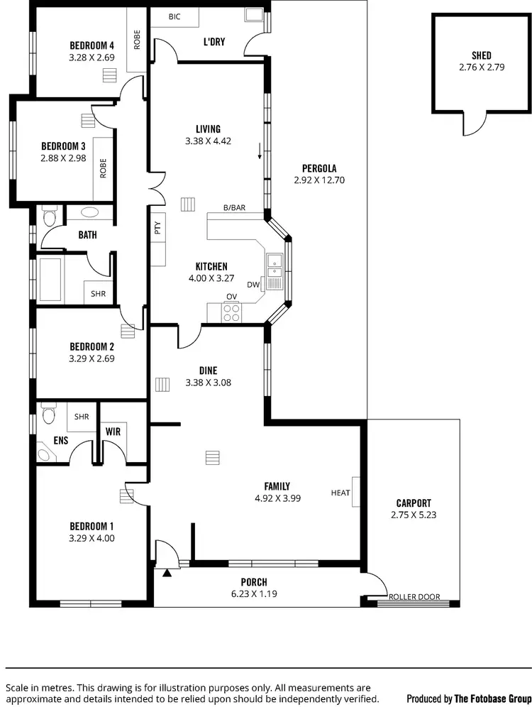 Floorplan of Homely house listing, 1 Tarana Ct, Hillbank SA 5112