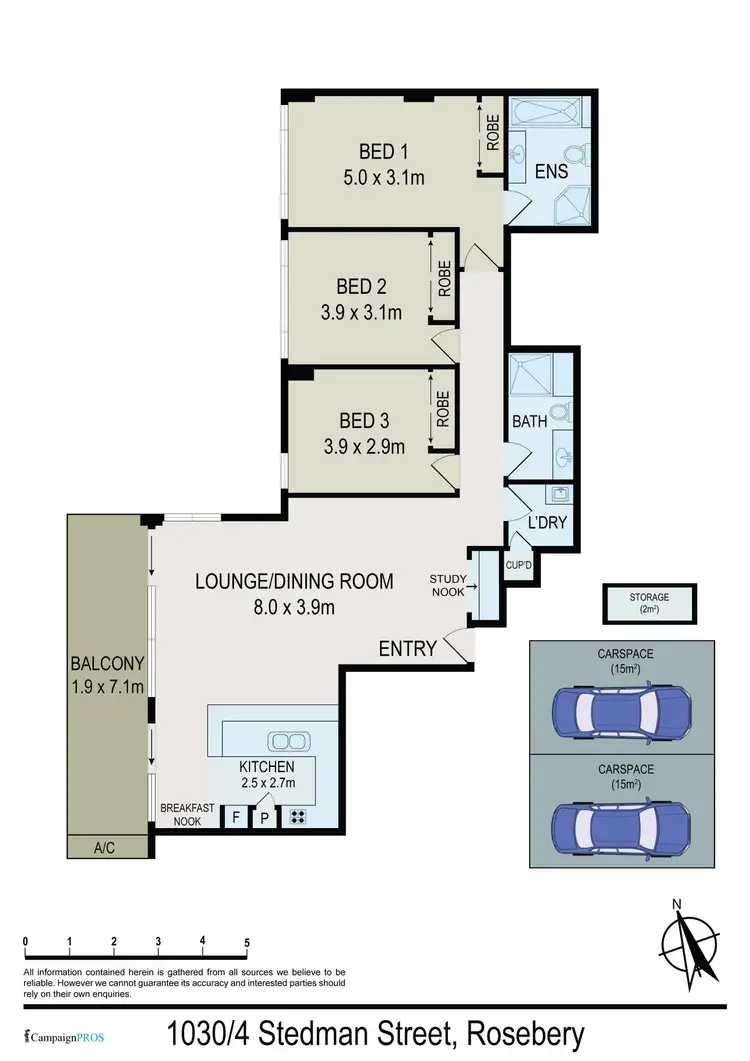 Floorplan of Homely apartment listing, 1030/4 Stedman Street, Rosebery NSW 2018