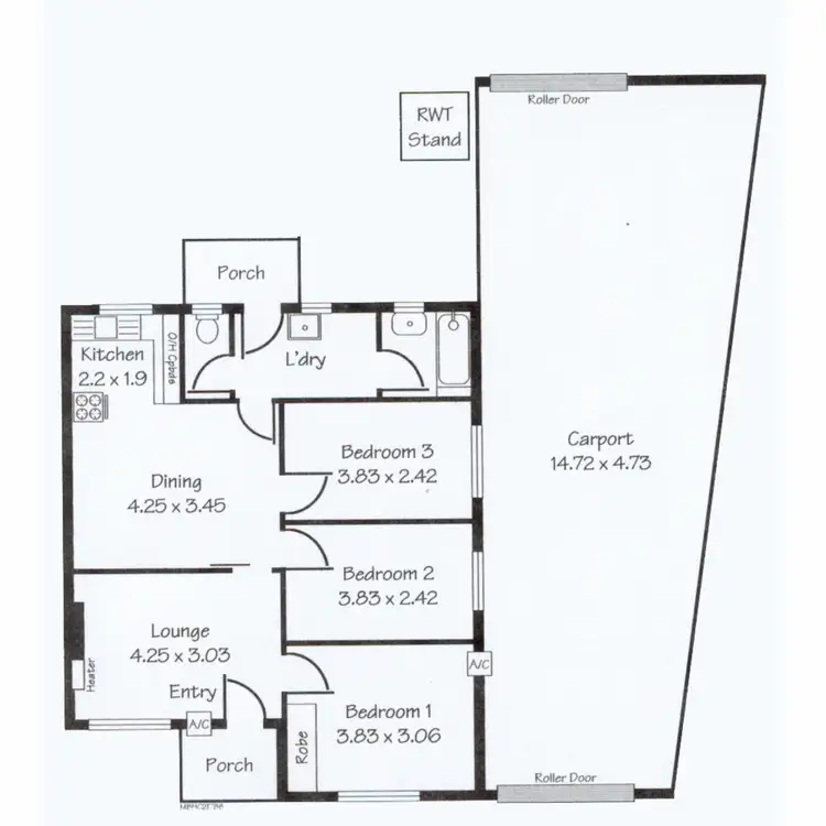 Floorplan of Homely house listing, 4 Northampton Crescent, Elizabeth East SA 5112