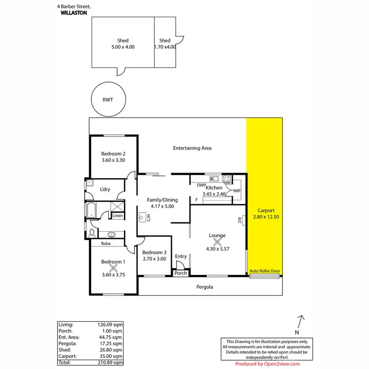 Floorplan of Homely house listing, 4 Barber Street, Willaston SA 5118