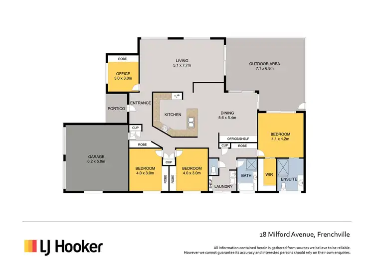 Floorplan of Homely house listing, 18 Milford Avenue, Frenchville QLD 4701