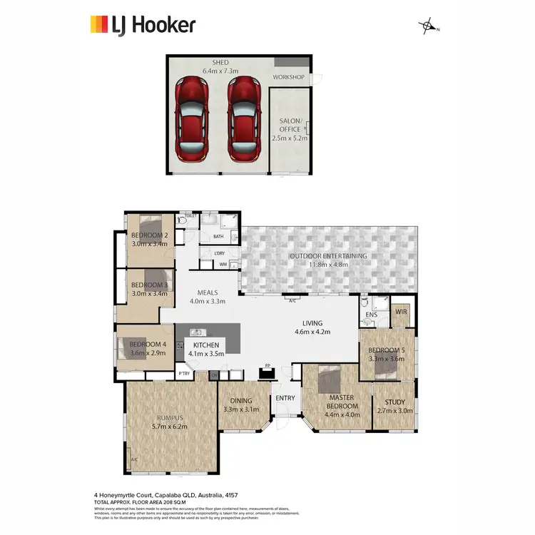 Floorplan of Homely house listing, 4 Honeymyrtle Court, Capalaba QLD 4157