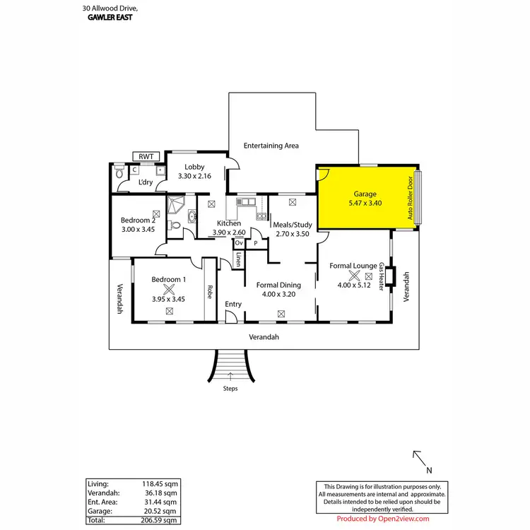 Floorplan of Homely house listing, 30 Allwood Drive, Gawler East SA 5118