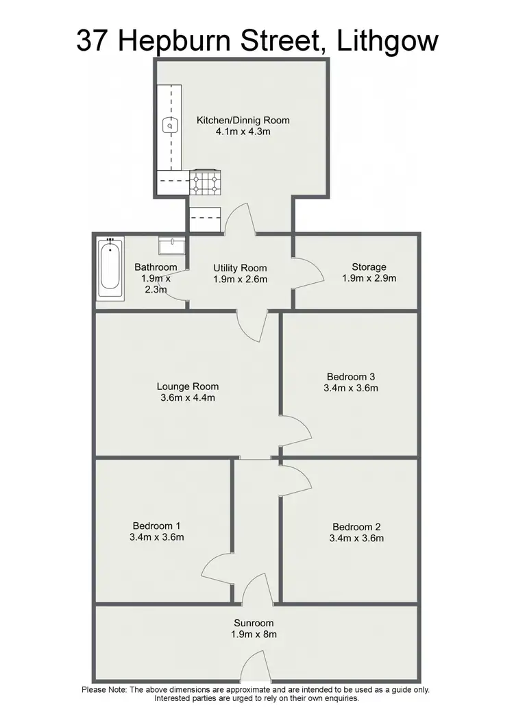 Floorplan of Homely house listing, 37 Hepburn Street, Lithgow NSW 2790