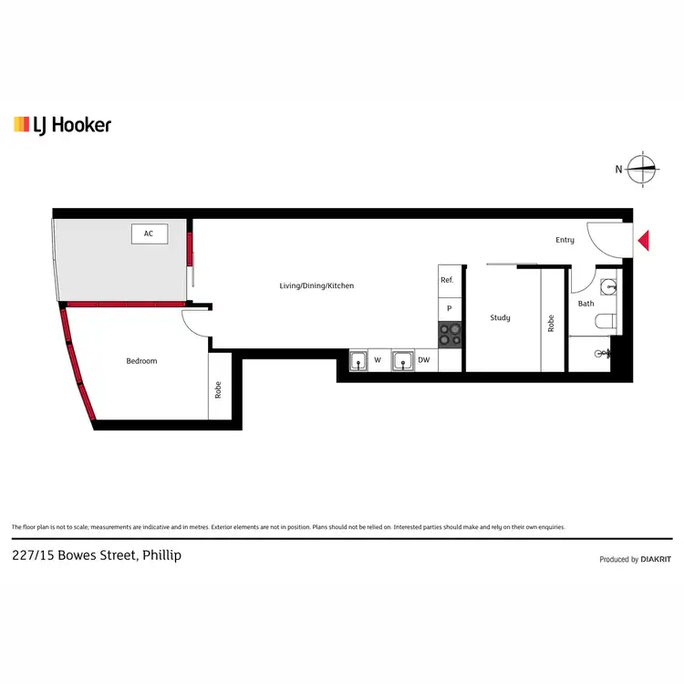 Floorplan of Homely apartment listing, 227/15 Bowes Street, Phillip ACT 2606