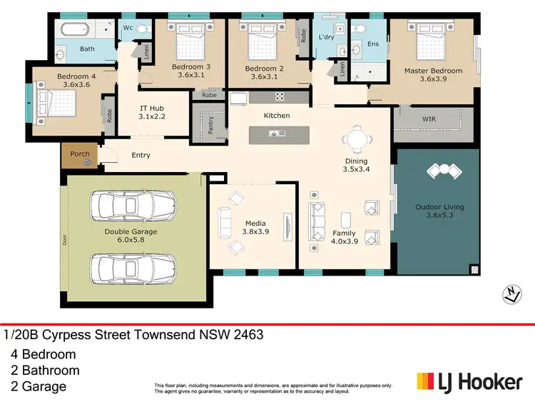 Floorplan of Homely house listing, 1/20B Cypress Street, Townsend NSW 2463