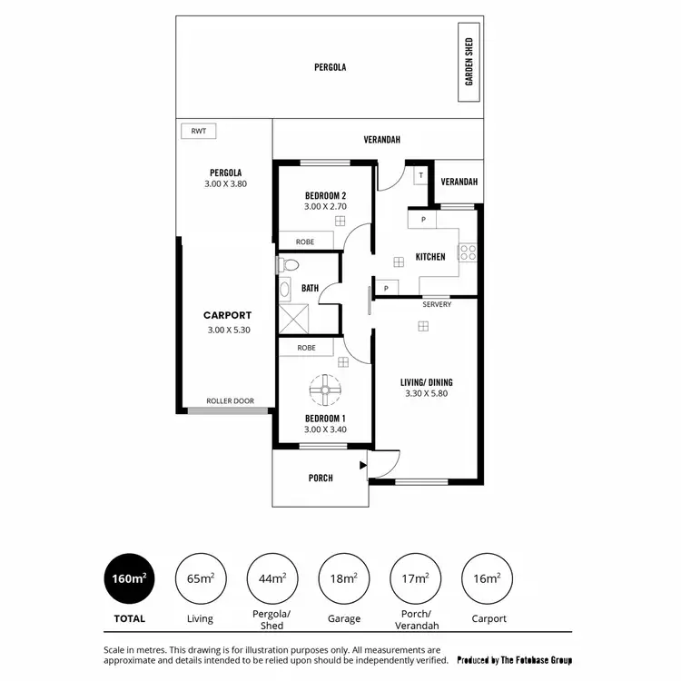 Floorplan of Homely unit listing, 1/4 Clapton Drive, Paralowie SA 5108