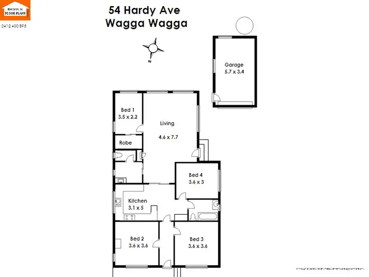Floorplan of Homely house listing, 54 Hardy Avenue, Wagga Wagga NSW 2650